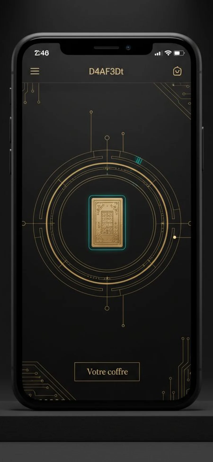 The app screen — your vault